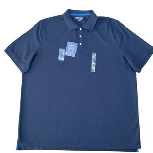 Croft & Barrow Men's True Comfort Pique Polo Shirt Blue Size XXL NWT